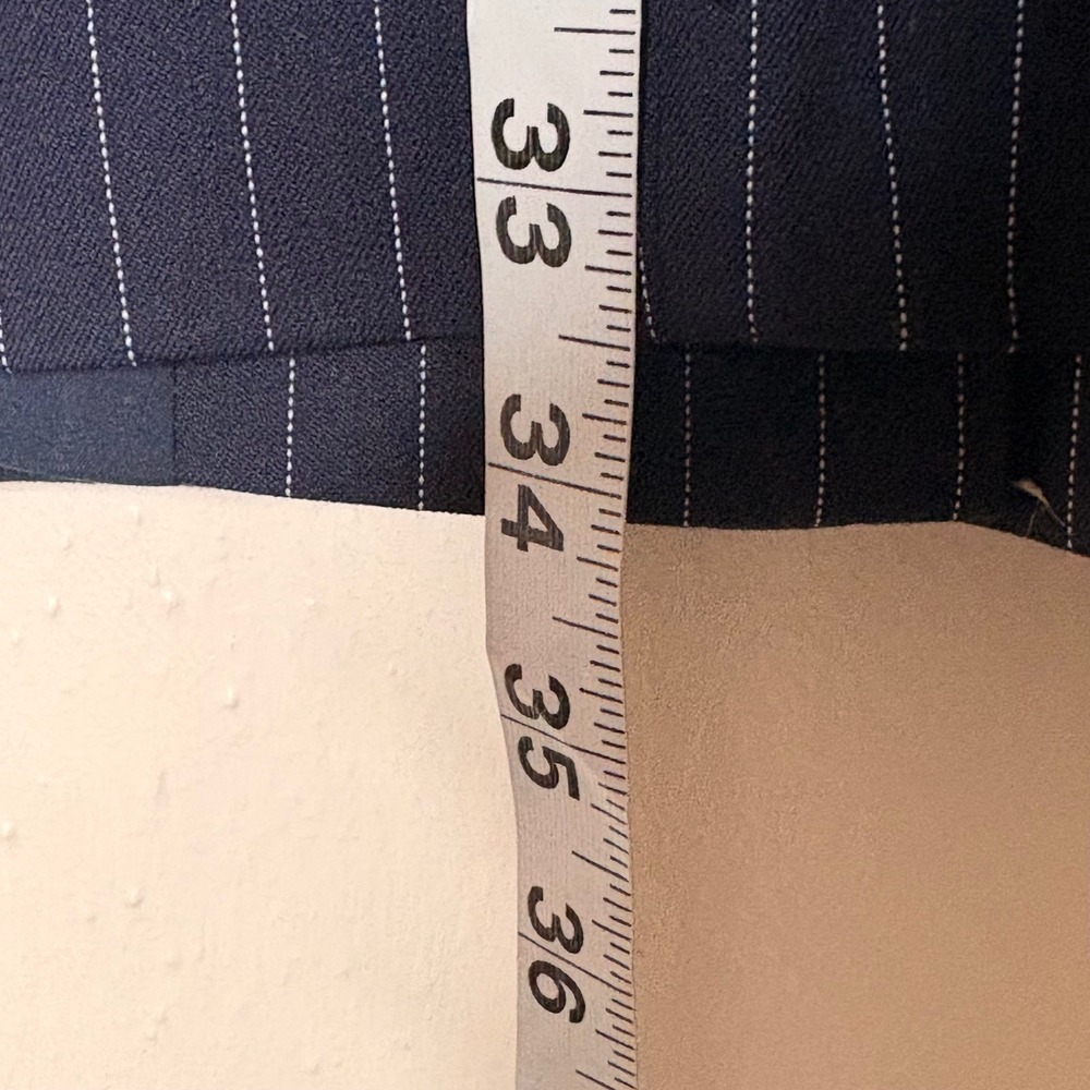 Steve Madden Pinstripe Dress Womens Medium Navy NWT Button Front Vest Mini - Picture 5 of 8